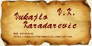 Vukajlo Karadarević vizit kartica